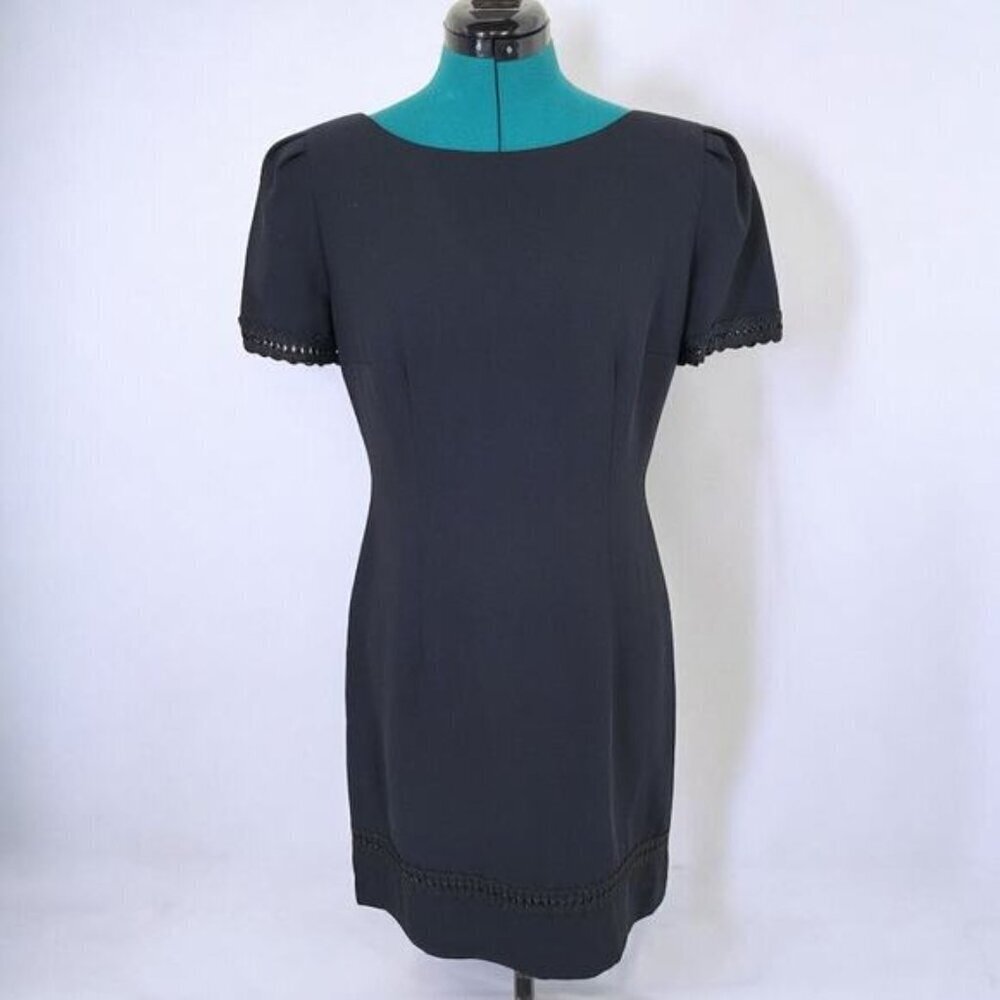 Vintage 1980s Donna Morgan Little Black‎ Dress - Size 8